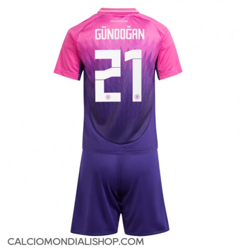 Maglie da calcio Germania Ilkay Gundogan #21 Seconda Maglia Bambino Europei 2024 Manica Corta (+ Pantaloni corti)